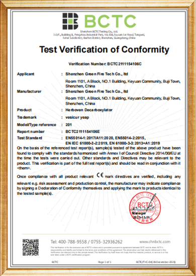 Test Verification of Conformity